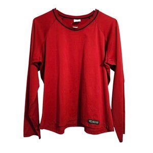 MELANZANA Base Layer long sleeve tee in red‎ GORPCORE womens size M